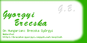 gyorgyi brecska business card
